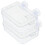 Juego de 2 comederos de plástico transparente para reptiles 1