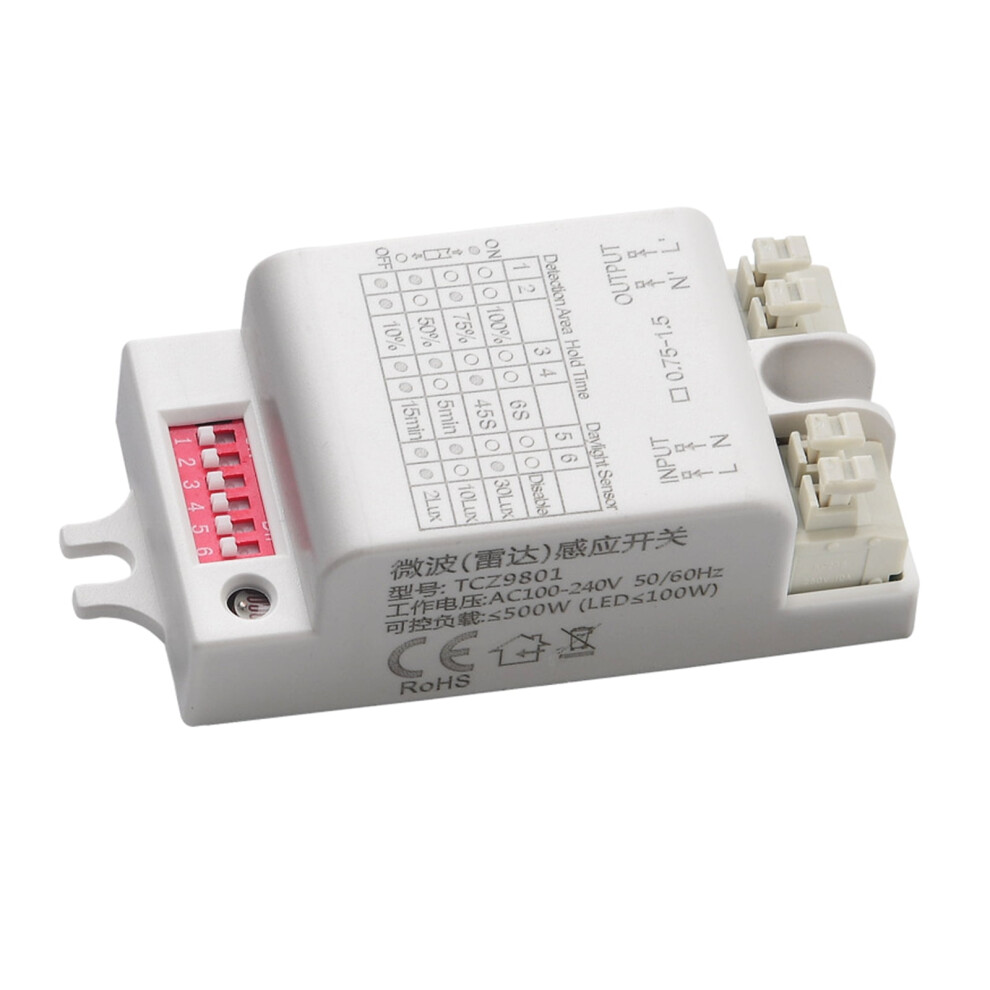 Microwave Radars Motion Sensors High Sensitive Motion Sensors Light Switches Long Distance Microwave Detector Switches 9426043966300