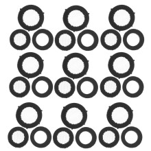 30Pcs Black Silicone Faucet Sealing Rings for Home Shower Hose