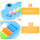 Seven-bead Design Rectangular Abacus Children Education Assistance 1Pcs Blue Plastic 3