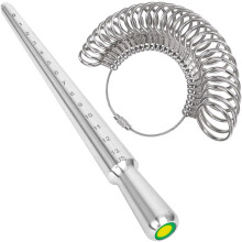 Ring Sizer Measuring Tool Metal Ring Mandrel Ring Measurer and Ring Sizer Women Men Ring Sizing Kit Finger Ring Size Measure Jewelry Measurement
