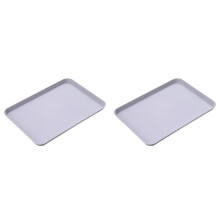 2 bandejas de servir de plástico PP de 11,6 x 8,3 pulgadas.