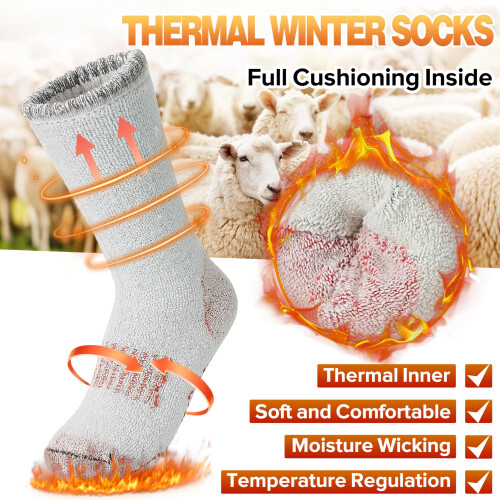 Wandersocken aus Merinowolle für Kinder (4 Paar) 2