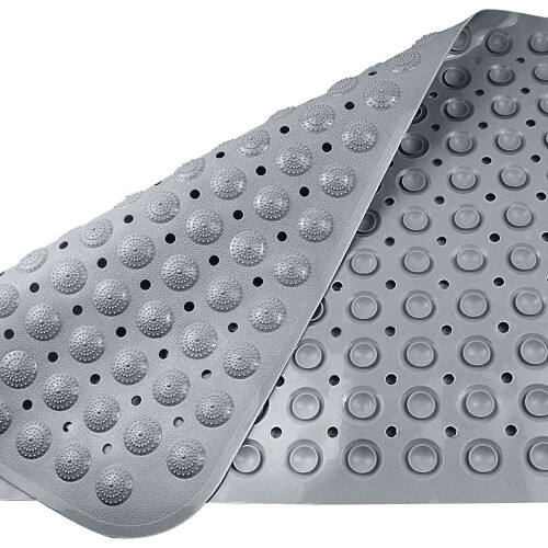 Non-Slip PVC Bath Mat with Suction Cups and Massage Texture