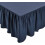 Ruffled Bed Skirt Queen 16" Drop Navy Polyester 4