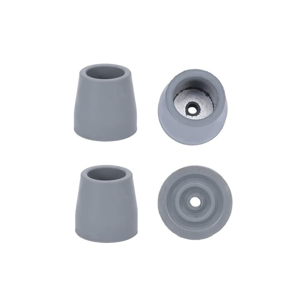Rubber Walker Tips 1" Heavy Duty Gray (4-Pack) â Compatible with Walkers, Commodes, Shower Chairs, Canes & Walking Sticks