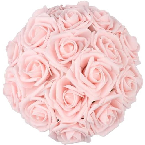 25pcs Artificial Foam Roses for DIY Wedding Bouquets
