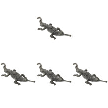 4St Figurine Van Plastic Zwart Realistische Dierdecoratie