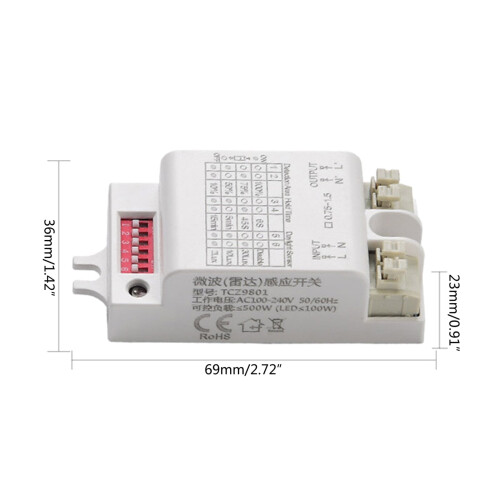 Microwave Motion Sensor High Sensitivity 12m Range 2
