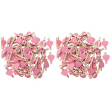 200St Love Clips Roze Fotohouders En Papieren Klemmen