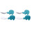 2Sets Training Bestekset Baby's Silicone Lepels En 1
