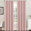 Cortina blackout rosa bebê com ilhós térmicos de 52x96 polegadas (132x244 cm). 1