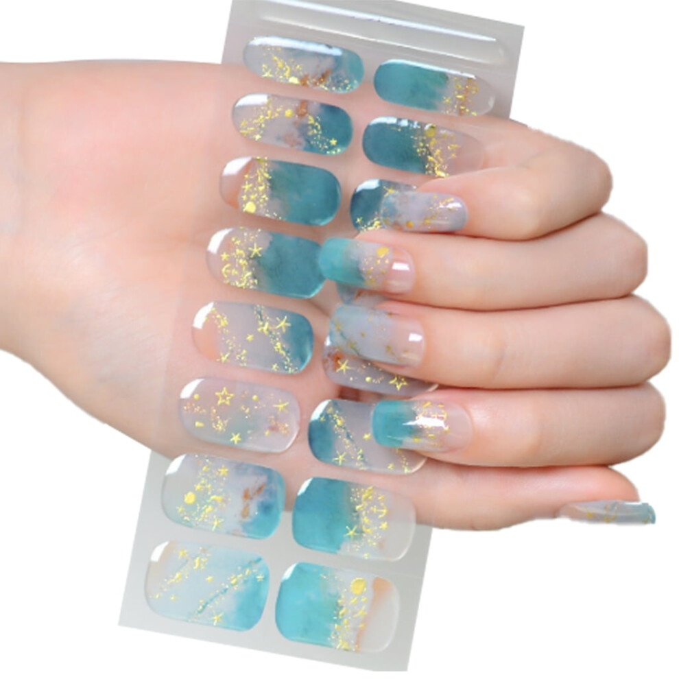 Semi Cured Gels Nails Polish Strips Nails Decals Lasting Gels Full Nails Wraps