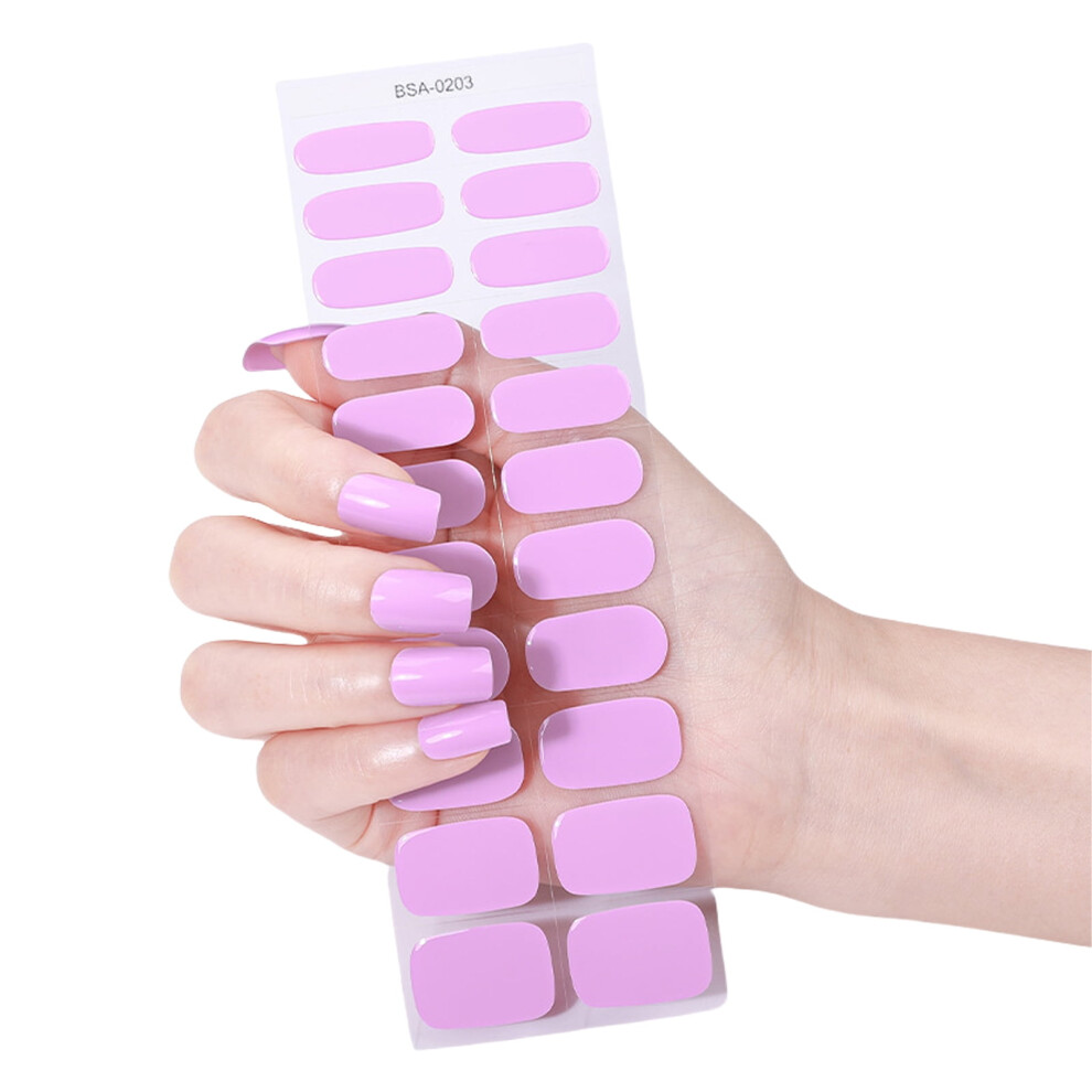 Colorful Gel Nails Stickers 22Pcs Without UV Curing Needed Gel Nails Wraps Full Covers Manicure Nails Decoration