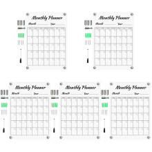 5Sets Decoratief Door Acryl Bord Memo Bord Herbruikbaar En Licht