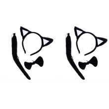 6St Baby Katoenen Cartoon Kattenoren Hoofdband Voor En Feest