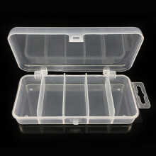 5-Compartment Soft Sequin Accessories Box for Jewelry and Crafts, Multi-Use Storage Organizer with Secure Latch, Portable Tackle Box for Fishing Gear