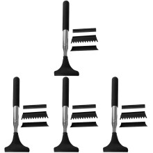4St Duurzame Zwarte Car Squeegee Voor Achteruitkijkspiegel En Ruiten