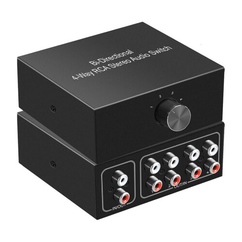 RCA stereo lydswitch splitter L/R kanal 1 pakke