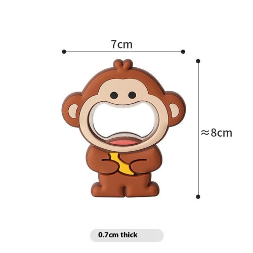 Monkey Magnetic Bottle Opener – Cartoon Fridge Magnet Cap