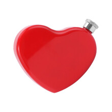 Heart-Shaped Stainless Steel Hip Flask, 4.4oz Portable Mini Wine Bottle, Leak-Proof Travel Flaskfor Outdoor and Party Use