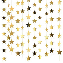 Multicolour Paper Star Garland, 7cm, 1 Pack