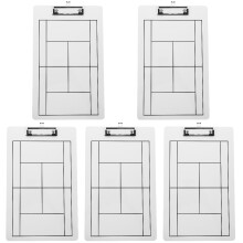 5St Multi Tennis Bord PVC Herbruikbaar Schrijfbord