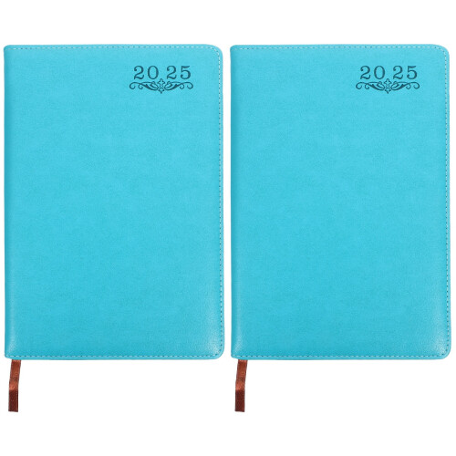 2Stk Mobiler Daily Planner Notepad Aus PU, Für Büro & Studium