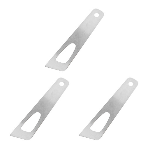 3Pcs Silver Glue Scrapers Stainless Steel DIY Craft Tools