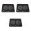 3Pcs Black Laptop Cooler Stand Adjustable Notebook Cooling Support 4