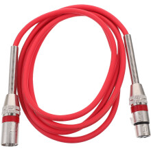 Red Pvc Microphone Cord to Mixer Amplifier Sound Card Audio Cable Three-core XLR Male 3-pin Female Three-hole 2 Meters