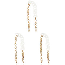 3St Wit Acryl Bag Chain Handvat Ketting Stijlvol Stevig & Afneembaar