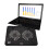 3Pcs Black Laptop Cooler Stand Adjustable Notebook Cooling Support 10