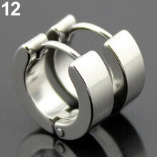 Men Women Punk Gothic Stainless Steel Hoop Stud Earrings Jewelry Stainless Steel Pink