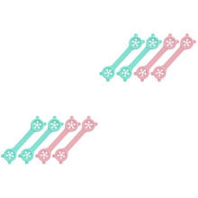 8St Baby Slabclip Set Siliconen Bib Houder Kleurrijk En Lichtgewicht