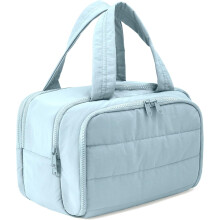 Cloud Carry Bag,Travel Toiletry Bag for Women, Large Puffy Cosmetic Bag with Wet-Dry Separation and Multiple Pockets for Organized Essentials