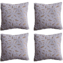 Nanahuang Throw Pillows Set of 4,Bohemian Farmhouse Home Decoration for Living Room Sofa, Car Decoration 18x18Inch (White)