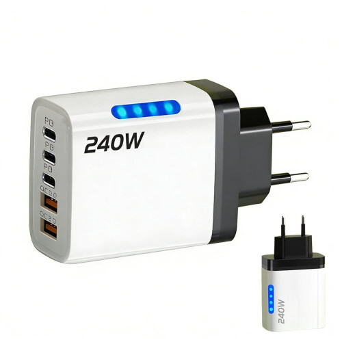 USB-C GaN-lader 240W hurtigladeadapter 3PD2USB