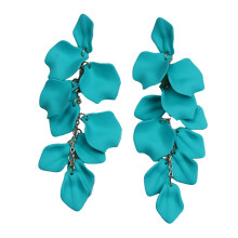3 Pair Bohemia Style Tassel Petal Dangle Earrings Acrylic Long Flower Stud Earrings Jewelry Accessories Gift