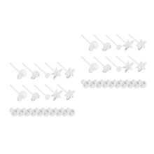 2Sets Transparante Resin Oorstuds Comfortabele Piercing Oordecoratie