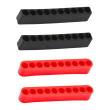 4Pcs Plastic Screwdriver Bit Holders with 10 Slots Each for 1/4Inch Hexagonal Shank Tool Organization