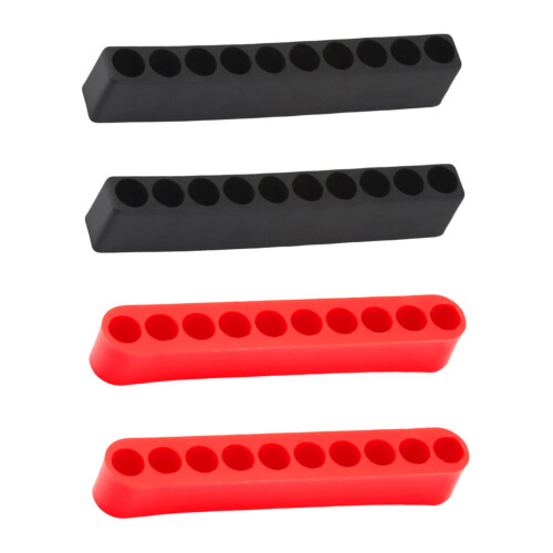4Pcs Plastic Screwdriver Bit Holders with 10 Slots Each for 1/4Inch Hexagonal Shank Tool Organization