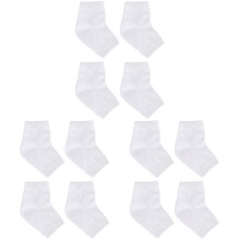6Paren Witte Gel Sokken Voor Hielbescherming En Comfortabel Gebruik