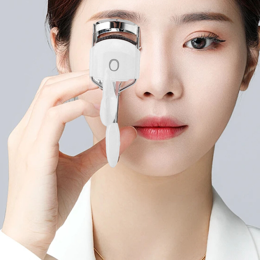 White Rechargeable Electric Lash Curler Two Speed Temp Control 230Mah