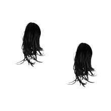 2St Zwarte Synthetische Ponytail Met , & Comfortabel
