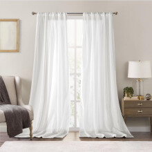 Cortinas transparentes de poliéster de 52x40 pulgadas que filtran la luz.