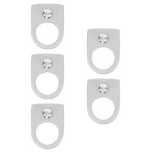 5St Duurzame Metalen Frameloze Vingerring Rubberband Lichtgeel