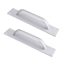 Deurgreep zilverkleurig aluminiumlegering, 2 stuks