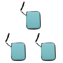 3St Compacte Gitaar Plectrum Bewaarzak Sky-Blue Kunststof