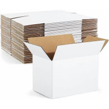 6x4x4-Small-Shipping-Boxes-30-Pack-White-Corrugated-Box-Mailers, Cardboard Boxes for Packaging Small Business, Mailing